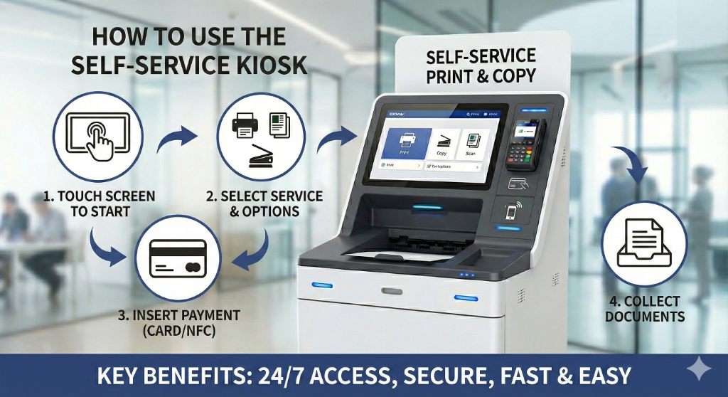 Kiosk Print and Copy Machine